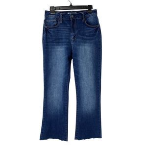 Women Wax Jeans Size 9 / 29 Crop Raw Hem Style 90248 5034 Flare